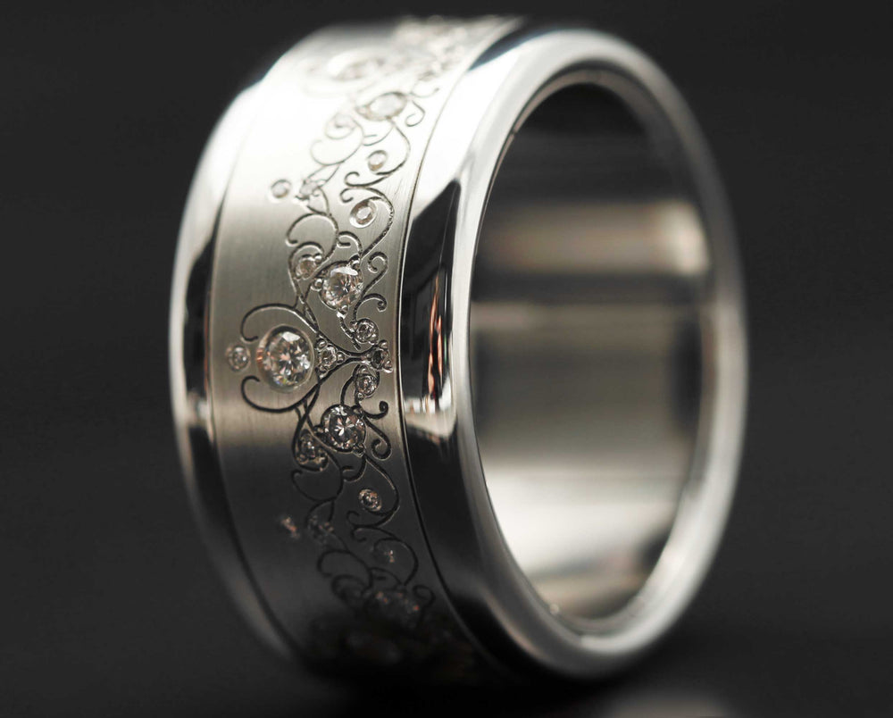 Addon Argent Gravé - Queen White