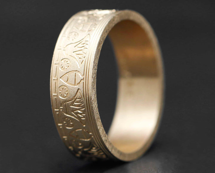 Addon Or Jaune Gravé - Addon En Or Jaune Piqueté "Egypte" N°12