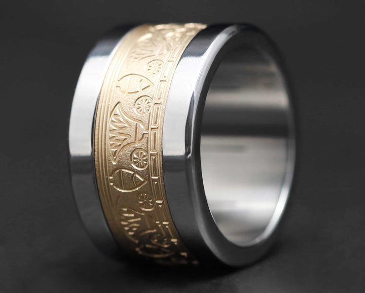 Addon Or Jaune Gravé - Addon En Or Jaune Piqueté "Egypte" N°12