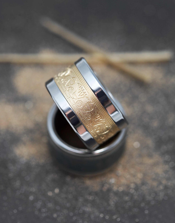 Addon Or Jaune Gravé - Addon En Or Jaune Piqueté "Egypte" N°12