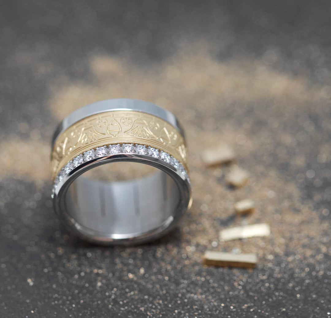 Addon Or Jaune Gravé - Addon En Or Jaune Piqueté "Egypte" N°12