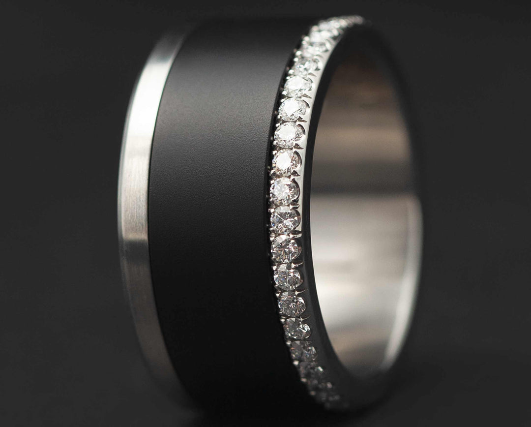 Base small entièrement sertie de diamants 1.6mm sur un côté