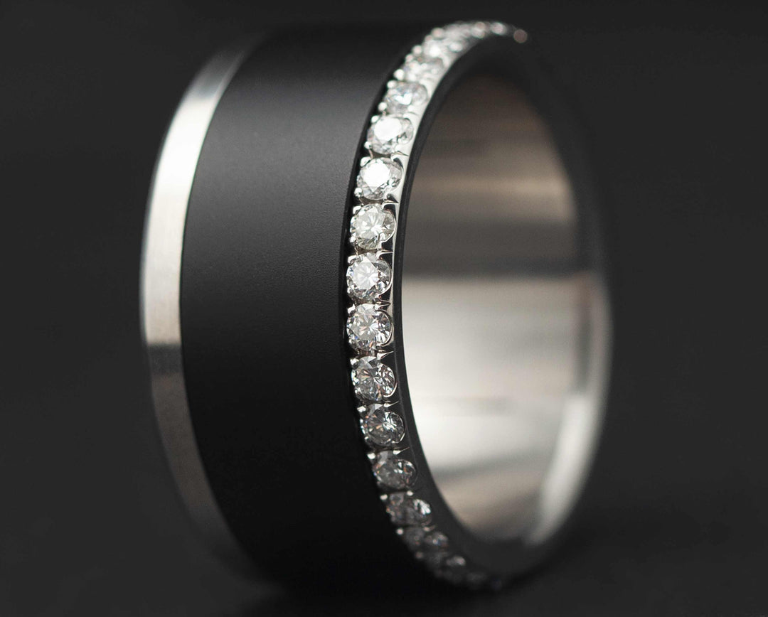 Base small entièrement sertie de diamants 1.9mm sur un côté