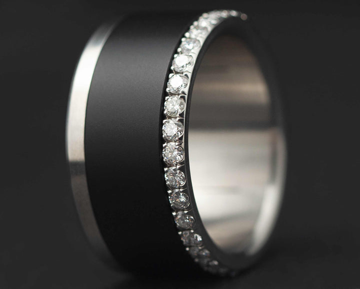 Base small entièrement sertie de diamants 1.9mm sur un côté