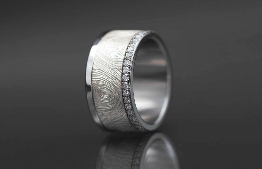 Base small entièrement sertie de diamants 1.6mm sur un côté