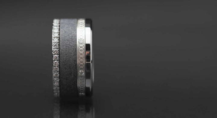 Base small entièrement sertie de diamants 1.6mm sur un côté