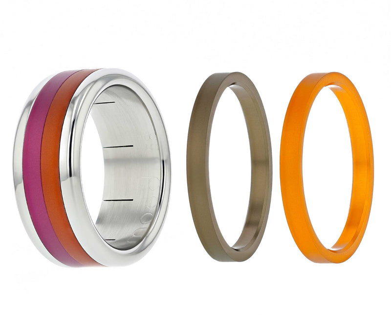 Sommer Ring-Set 2023 mit 4 Farben - Auswechselbarer mood Ring