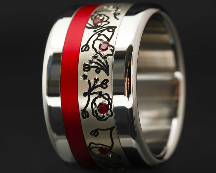 Deux tiers argent serti Amapolas