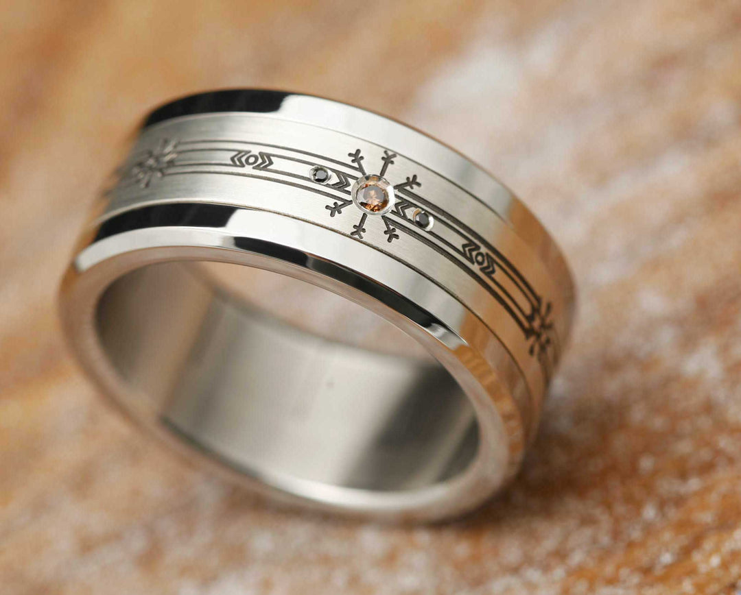 Deux tiers Mandala diamants bruns