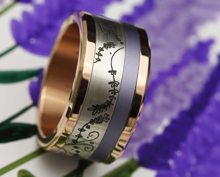 Deux tiers argent Lavendel