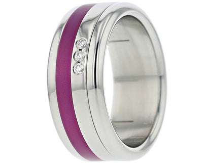 Liskamm Ring-Set mit 3 Diamanten - Auswechselbarer mood Ring