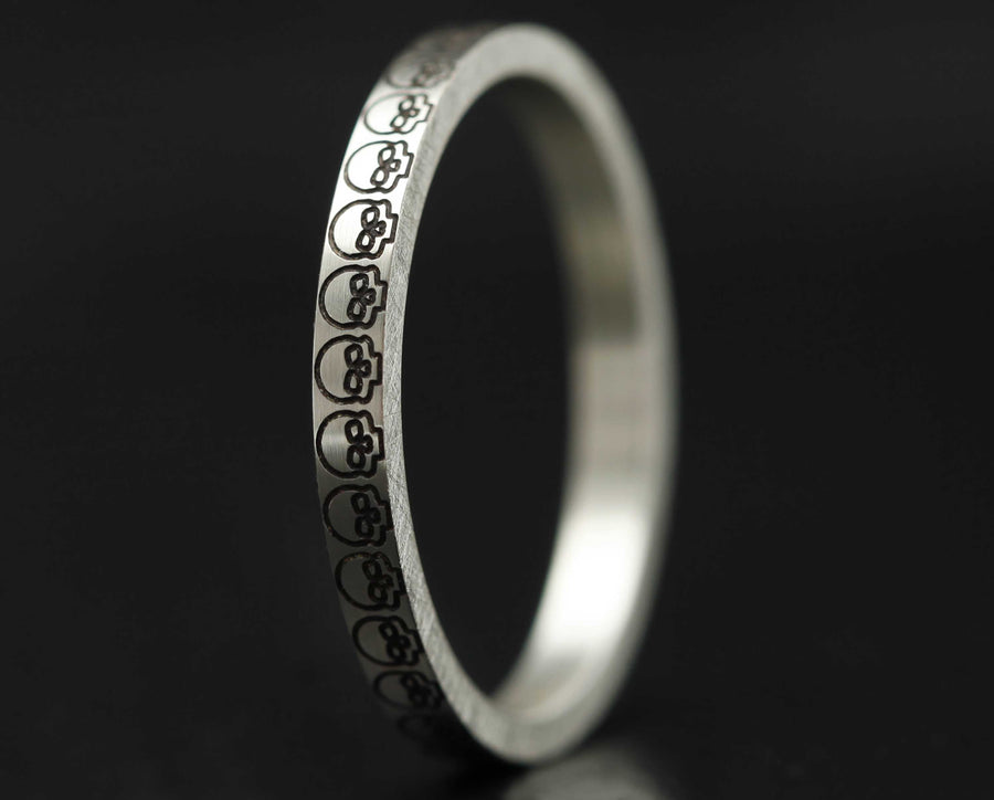 Medium Argent Gravé - Craneo Argent