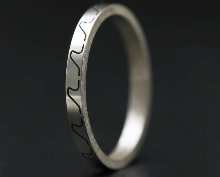 Medium Argent Gravé - Infinity Waves Argent