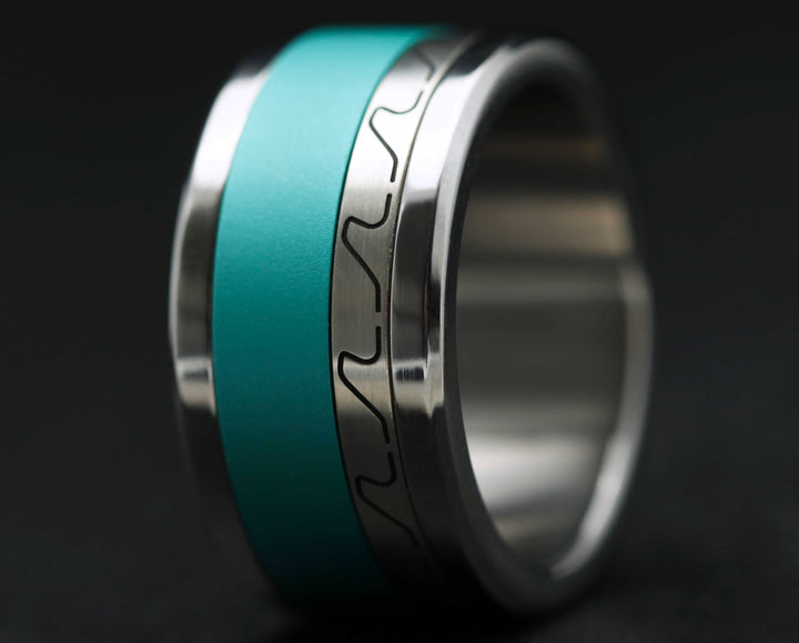 Medium Argent Gravé - Infinity Waves Argent