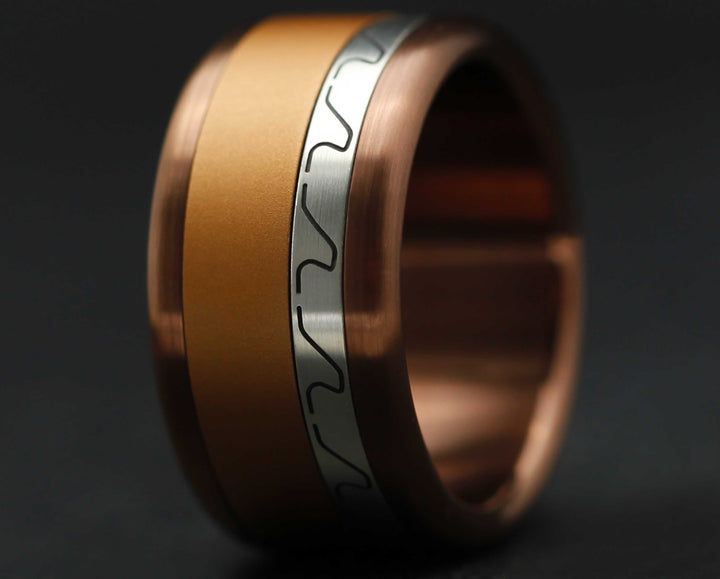 Medium Argent Gravé - Infinity Waves Argent