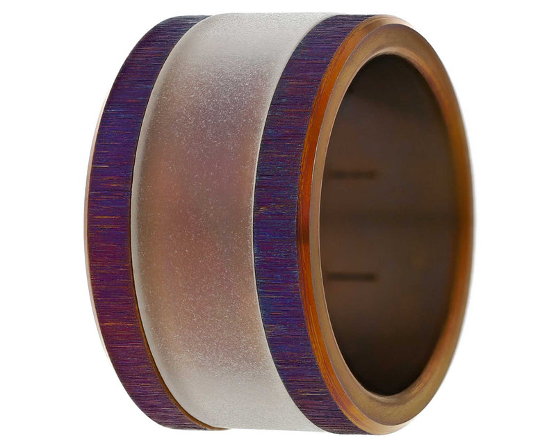 Large purple coloured stainless steel wrinkled base (13MM)