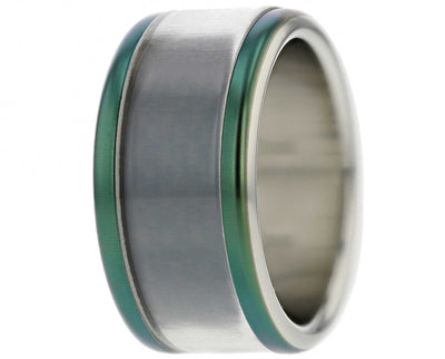 Small stainless steel base, rounded, emerald coloured (11mm)
